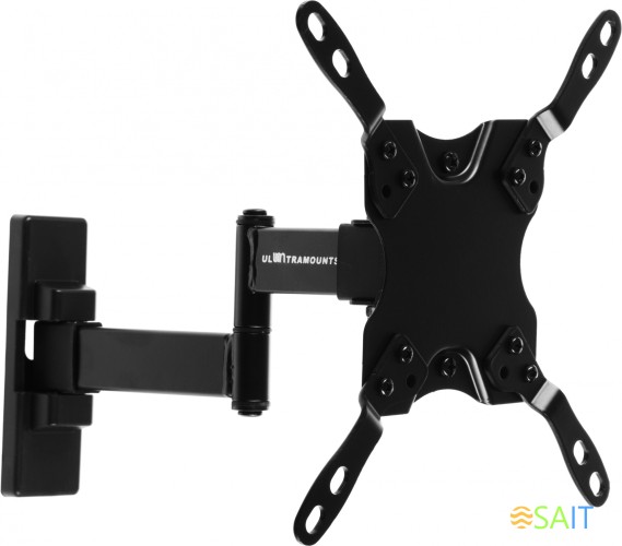 Кронштейн для телевизора Ultramounts UM866B черный 15"-42" макс.20кг настенный поворот и наклон