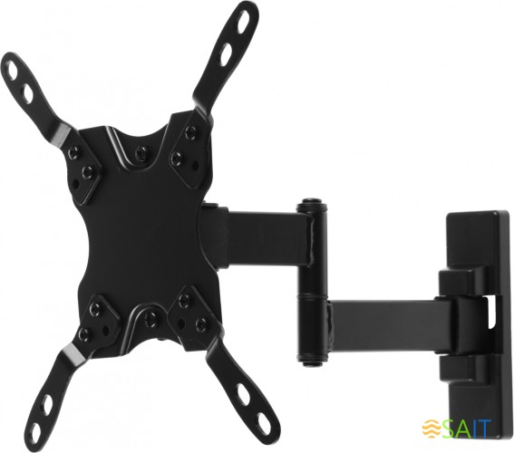 Кронштейн для телевизора Ultramounts UM866B черный 15"-42" макс.20кг настенный поворот и наклон