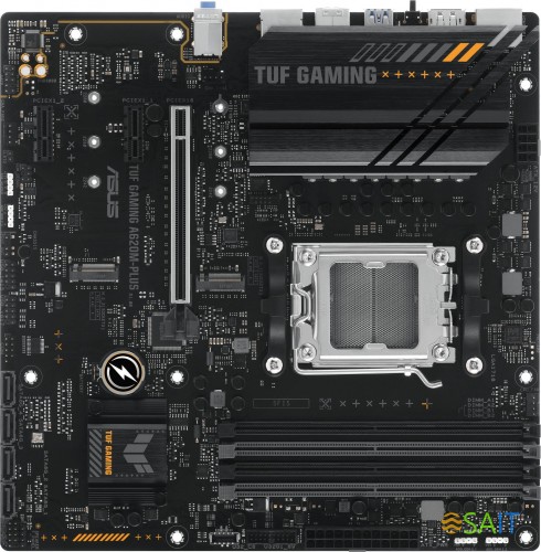 Материнская плата Asus TUF GAMING A620M-PLUS SocketAM5 AMD A620 4xDDR5 mATX AC`97 8ch(7.1) 2.5Gg RAID+HDMI+DP