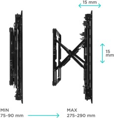 Кронштейн для телевизора Onkron PRO7G черный 50"-70" макс.50кг настенный наклонно-выдвижной