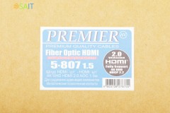 Кабель соединительный аудио-видео Premier HDMI 2.0 AOC HDMI (m)/HDMI (m) 1.5м. черный (5-807 1.5)