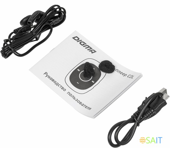 Плеер Flash Digma C2L 4Gb серый/FM/clip