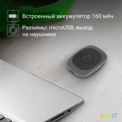 Плеер Flash Digma C2L 4Gb серый/FM/clip