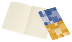 Блокнот Moleskine VOLANT QP713B41M17 Pocket 90x140мм 80стр. нелинованный мягкая обложка синий/желтый янтарный (2шт)