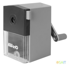 Точилка для карандашей механическая Kw-Trio 305Agr 1 отверстие пластик серый