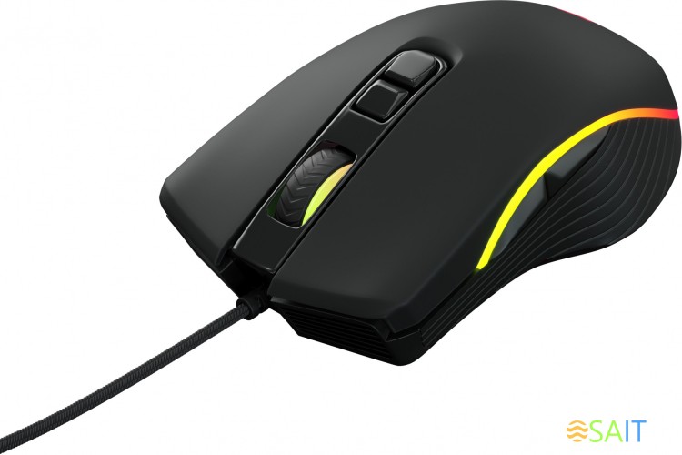 Мышь Оклик 708G MYSTERY черный оптическая 3200dpi USB 7but (1196437)