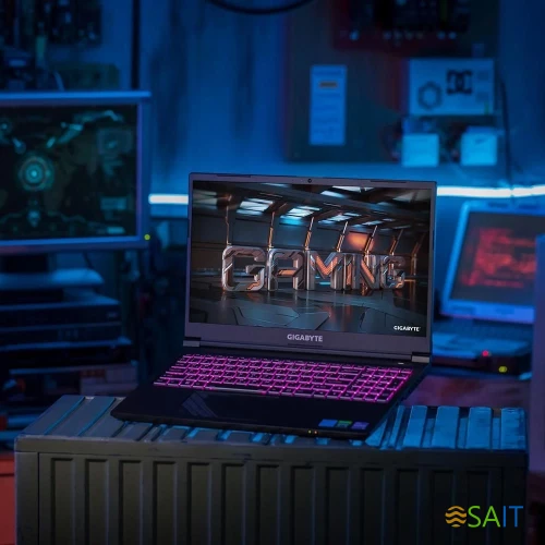 Ноутбук Gigabyte G5 Core i5 13500H 16Gb SSD512Gb NVIDIA GeForce RTX4050 6Gb 15.6" IPS FHD (1920x1080) Windows 11 Home black WiFi BT Cam (MF5-52KZ353SH)