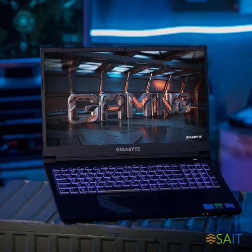 Ноутбук Gigabyte G5 Core i5 13500H 16Gb SSD512Gb NVIDIA GeForce RTX4050 6Gb 15.6" IPS FHD (1920x1080) Windows 11 Home black WiFi BT Cam (MF5-52KZ353SH)