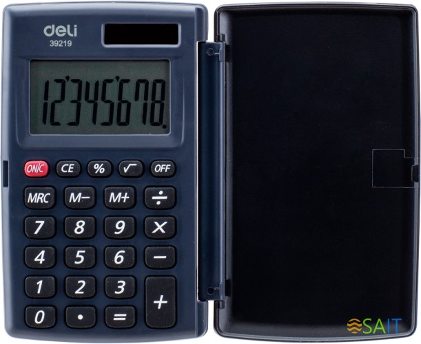 Калькулятор карманный Deli E39219 серый 8-разр.
