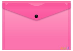 Конверт на кнопке Бюрократ Double Neon DNEPK804A5PINK A5 гориз. пластик 0.15мм розовый