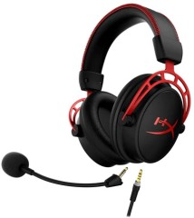 Наушники с микрофоном HyperX Cloud Alpha красный/черный 1.3м мониторные оголовье (4P5L1AB#UUF)