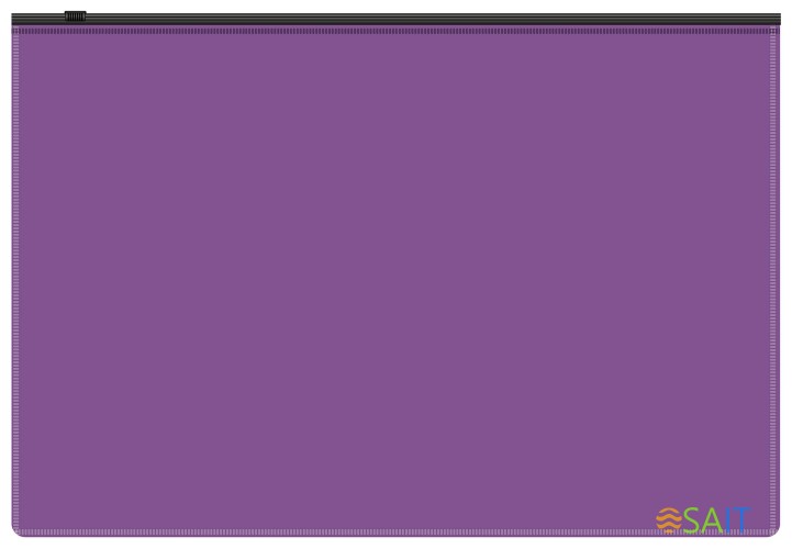 Папка на молнии ZIP Бюрократ -BPM4AVIOBL A4+ полипропилен 0.15мм фиолетовый цвет молнии черный