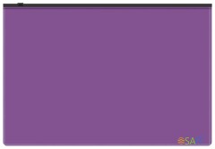 Папка на молнии ZIP Бюрократ -BPM4AVIOBL A4+ полипропилен 0.15мм фиолетовый цвет молнии черный