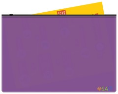 Папка на молнии ZIP Бюрократ -BPM4AVIOBL A4+ полипропилен 0.15мм фиолетовый цвет молнии черный