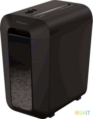 Шредер Fellowes PowerShred LX65 черный (секр.P-4) фрагменты 10лист. 22лтр. скрепки скобы пл.карты