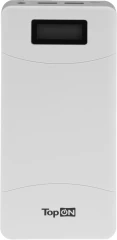 Мобильный аккумулятор TopON TOP-T72 18000mAh QC2.0 65W 2.1A 2xUSB-A/USB-C белый (101305)