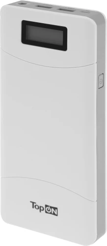 Мобильный аккумулятор TopON TOP-T72 18000mAh QC2.0 65W 2.1A 2xUSB-A/USB-C белый (101305)