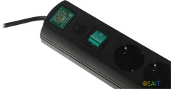 Сетевой фильтр Most LRG 1.6м (6 розеток) черный (пакет ПЭ)