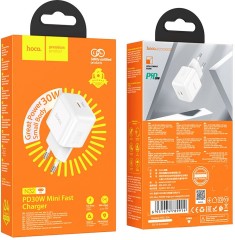 Сетевое зар./устр. Hoco N32 Glory White 30W 3A+2A+1.5A (PD+QC+AFC) USB Type-C универсальное белый