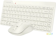 Клавиатура + мышь A4Tech Fstyler FG2200 Air2 клав:бежевый мышь:бежевый USB беспроводная slim (FG2200 AIR2 BEIGE)