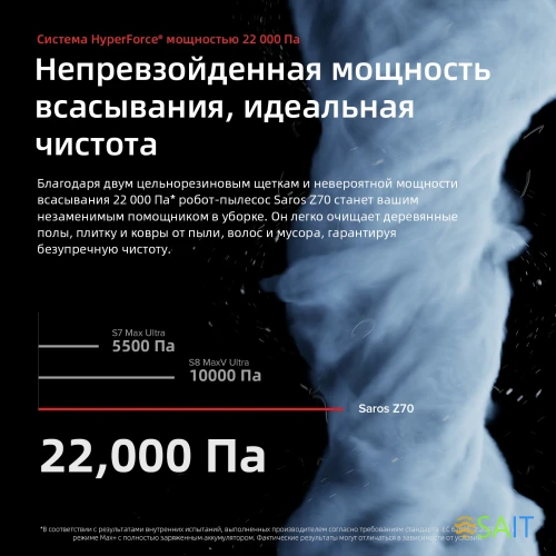 Пылесос-робот Roborock Z70 silver серебристый