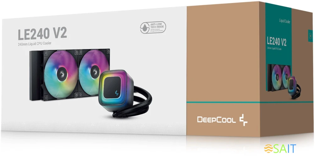 Система водяного охлаждения Deepcool LE240 V2 ARGB Soc-AM5/AM4/1200/1700/1851 черный 4-pin 28.2-31.6dB Al 220W 1359gr Ret (R-LE240-BKAMMC-G-2)