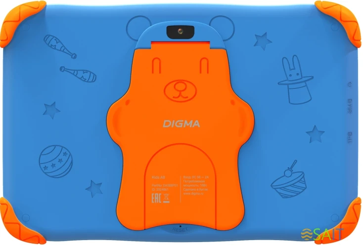 Планшет Digma Kids A8 SC9863A (1.6) 8C RAM2Gb ROM32Gb 8" IPS 1280x800 4G 1Sim Android 11.0 Go синий 2Mpix 0.3Mpix BT WiFi microSD 512Gb 3000mAh