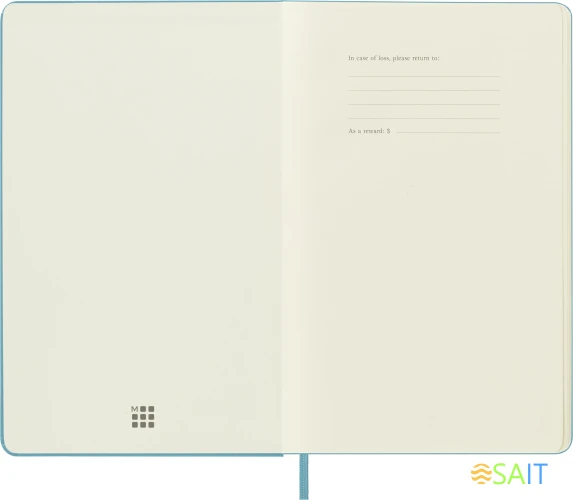 Блокнот Moleskine CLASSIC QP062B35 Large 130х210мм 240стр. нелинованный твердая обложка голубой