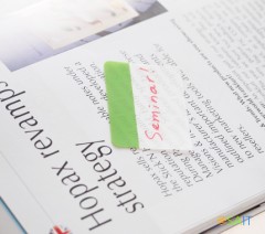 Закладки самокл. разделители пластиковые Stick`n 21607 25x38мм с цветным краем 4цв.в упак. 20лист европодвес