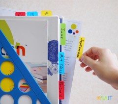 Закладки самокл. разделители пластиковые Stick`n 21607 25x38мм с цветным краем 4цв.в упак. 20лист европодвес