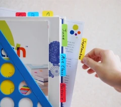 Закладки самокл. разделители пластиковые Stick`n 21607 25x38мм с цветным краем 4цв.в упак. 20лист европодвес