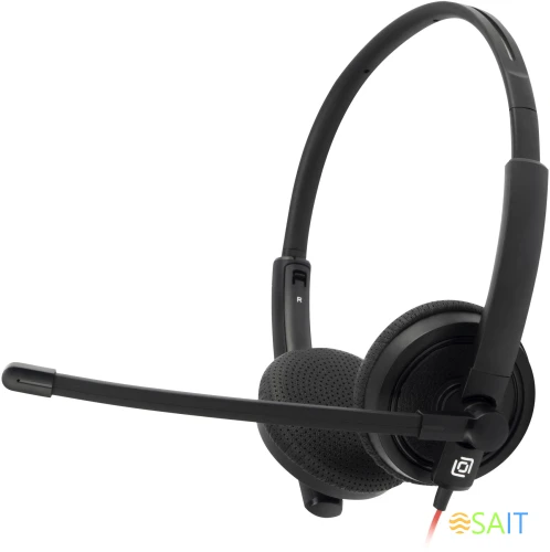 Наушники с микрофоном Оклик HS-L900 черный 2.8м накладные оголовье (1532022)