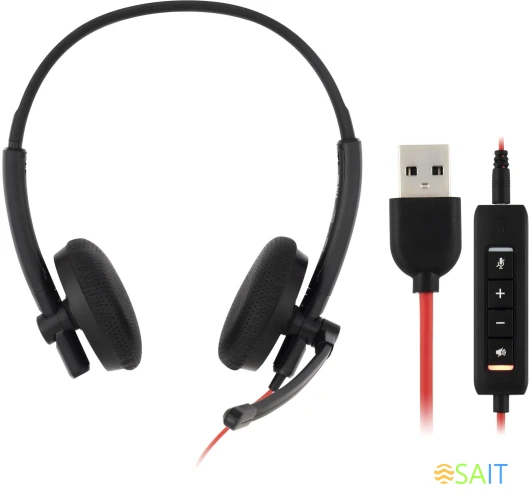 Наушники с микрофоном Оклик HS-L900 черный 2.8м накладные оголовье (1532022)