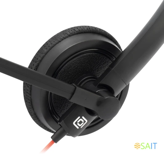 Наушники с микрофоном Оклик HS-L900 черный 2.8м накладные оголовье (1532022)