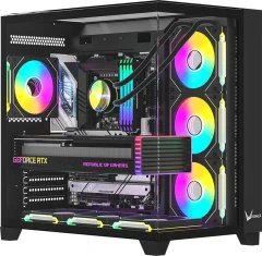 Корпус Formula Crystal Z9 черный без БП ATX 7x120mm 2xUSB3.0 audio bott PSU