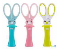 Ножницы Deli E6065 Magic Rabbit детские 137мм ТПЭ сталь ассорти блистер