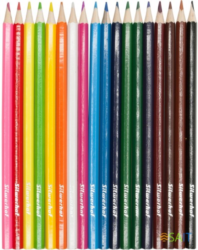 Карандаши цв. Silwerhof Монстрики 2.8мм шестигран. дерево ассорти 18цв. коробка/европод.