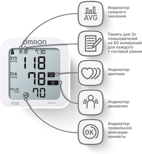 Тонометр автоматический Omron M3 Expert