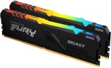 Память DDR5 2x32GB 5200MHz Kingston KF552C40BBAK2-64 Fury Beast RGB RTL Gaming PC5-41600 CL40 DIMM 288-pin 1.25В kit single rank с радиатором Ret