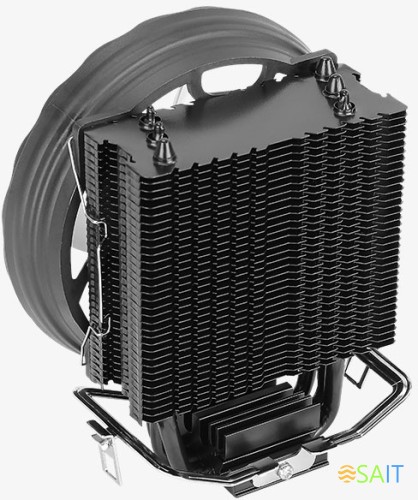 Устройство охлаждения(кулер) Aerocool Rave 3 ARGB Soc-AM5/AM4/1200/1700/1851 черный/белый 4-pin 18-27dB Al+Cu 125W 530gr Ret (RAVE 3 ARGB PWM 4P)