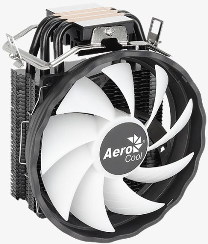 Устройство охлаждения(кулер) Aerocool Rave 3 ARGB Soc-AM5/AM4/1200/1700/1851 черный/белый 4-pin 18-27dB Al+Cu 125W 530gr Ret (RAVE 3 ARGB PWM 4P)