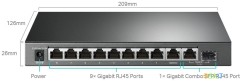 Коммутатор TP-Link TL-SG1210MPE (L2) 10x1Гбит/с 1xКомбо(1000BASE-T/SFP) 8PoE+ 123W настраиваемый