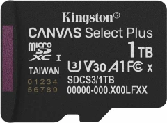 Флеш карта microSDXC 1TB Kingston SDCS3/1TBSP Canvas Select Plus V30 A1 w/o adapter