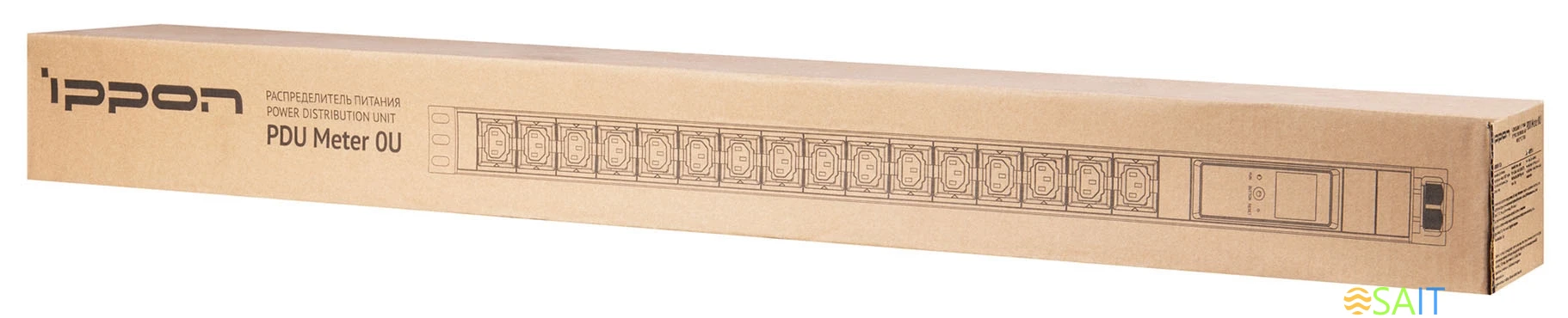 Блок распределения питания Ippon Meter 0U 1546800 верт.размещ. 16xC13 с мониторингом 16A EN 60320 С20