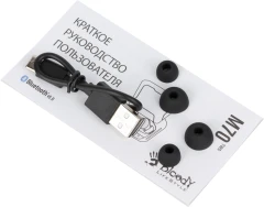 Гарнитура внутриканальные A4Tech Bloody M70 черный/красный беспроводные bluetooth в ушной раковине (M70 BLACK+ RED)