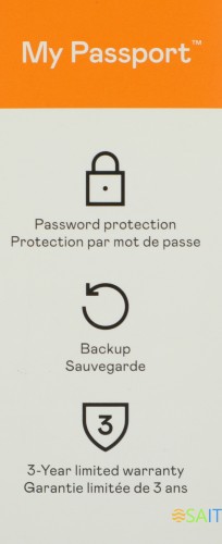 Жесткий диск WD USB3.2 Gen1 2TB WDBYVG0020BBK-WESN My Passport 2.5" черный