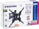 Кронштейн для телевизора Kromax OPTIMA-408 черный 22"-65" макс.30кг настенный поворотно-выдвижной и наклонный