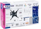 Кронштейн для телевизора Kromax OPTIMA-408 черный 22"-65" макс.30кг настенный поворотно-выдвижной и наклонный