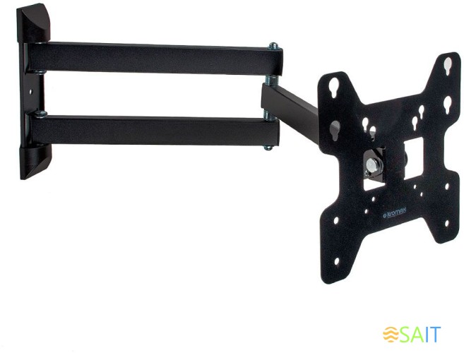 Кронштейн для телевизора Kromax OPTIMA-408 черный 22"-65" макс.30кг настенный поворотно-выдвижной и наклонный