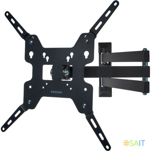 Кронштейн для телевизора Kromax OPTIMA-408 черный 22"-65" макс.30кг настенный поворотно-выдвижной и наклонный